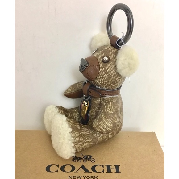 Coach Keychain Limited Cherry Teddy Bear Bag Charm - Picture 7 of 8